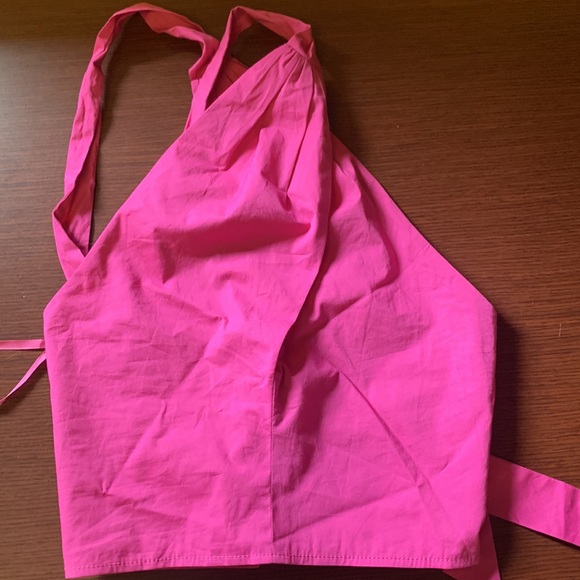 New Staud Hot Pink KAI Halter Twist top- Barbie vibes - Picture 5 of 12
